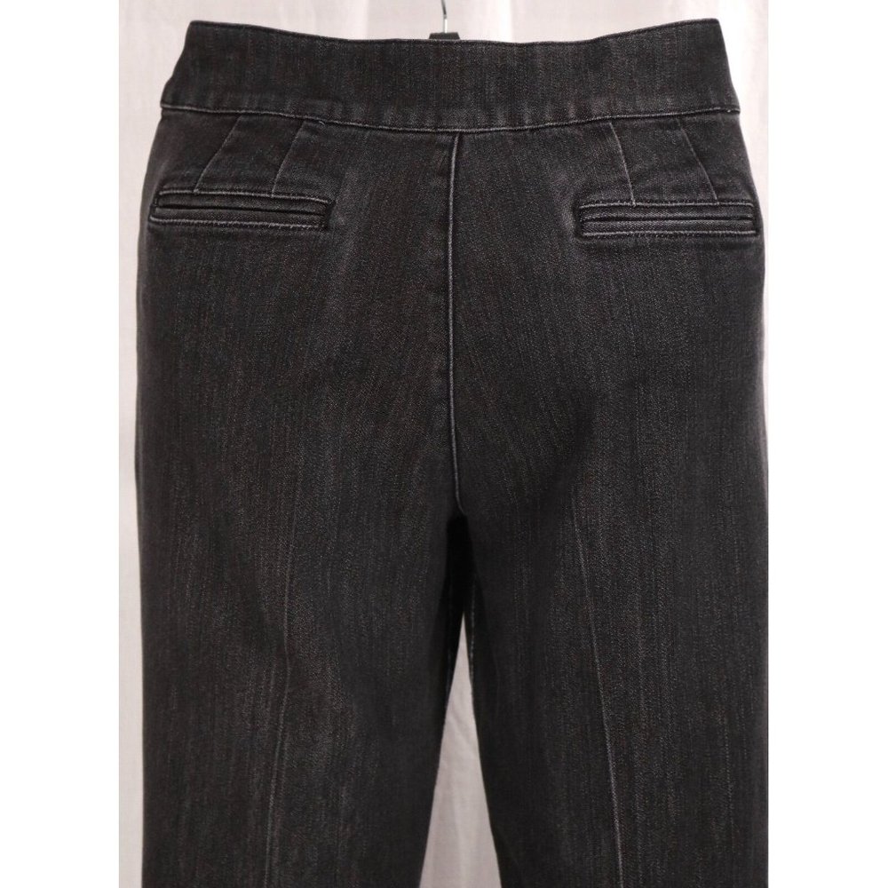 Chico’s Platinum Ultimate Fit 0.5 Jeans Black Wash Denim Straight Leg Stretch - Picture 9 of 12